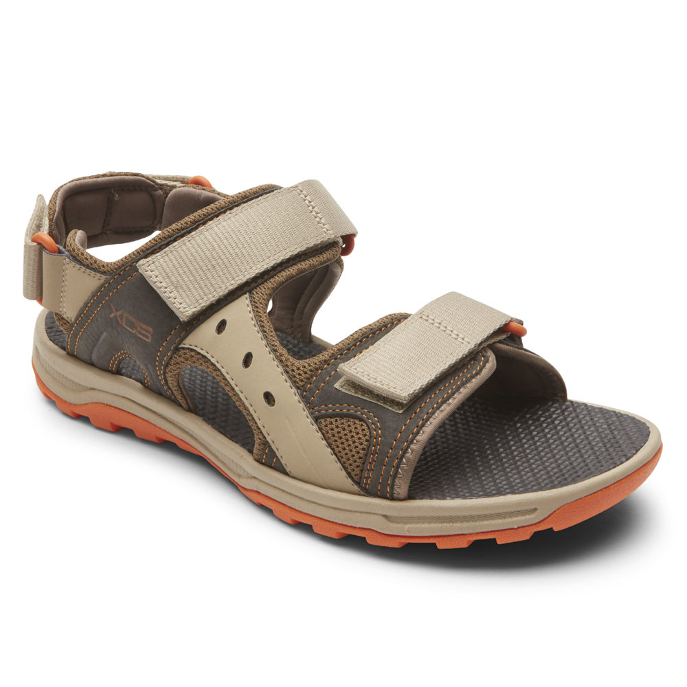 Rockport Sandaler Herre Beige - Trail Technique Adjustable Velcro - OYLJ38516